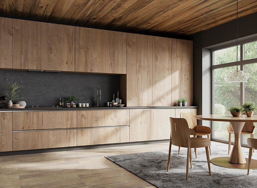 Сплошной деревянный пол